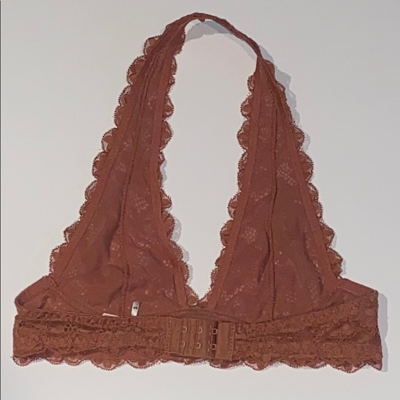 Woman's FP Rust Orange Lace Halter Bralette XS - Picture 4 of 12